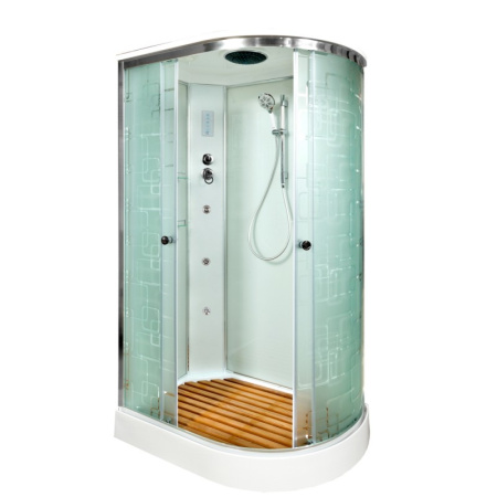 Душевая кабина DTO EM 1511 L с гидромассажем и электрикой 110x80