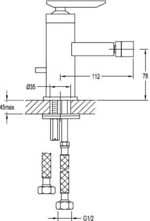 Смеситель для биде Cezares Siesta SIESTA-F-BS-01-W0
