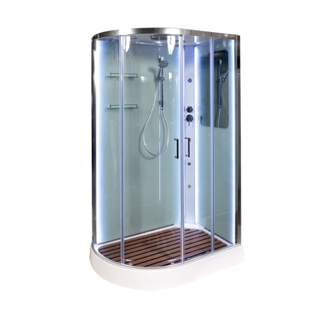 Душевая кабина DTO A 102 R LED с кнопкой и гидромассажем 120x80