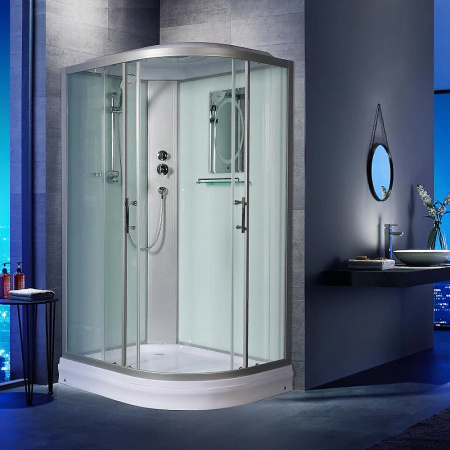 Душевая кабина WeltWasser WW500 Werra 1202 120x90 10000003235 L профиль Хром стекло прозрачное