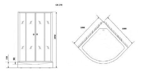 Душевая кабина Grossman GR-270 100x100