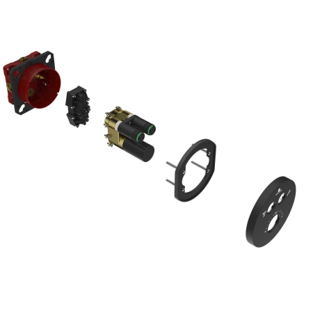 Смеситель для душа Vincea VSCV-322T-MMB двухфункциональный, термостатический, черный