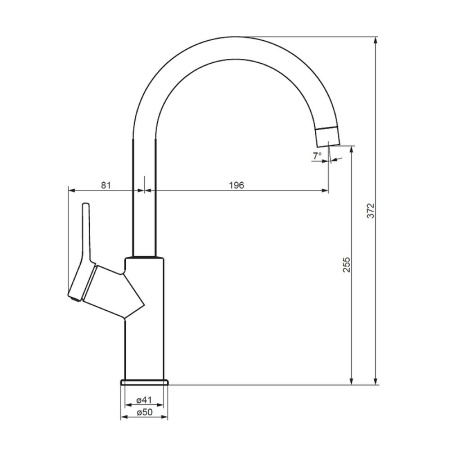 Смеситель для кухонной мойки Damixa Eclipse 310720300 Черный матовый