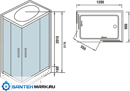 Душевая кабина WeltWasser WW500 Laine 1202 Душевая кабина WeltWasser WW500 Laine 1202