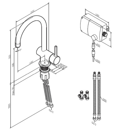 Смеситель для кухонной мойки AM.PM Like S F8007900 Хром