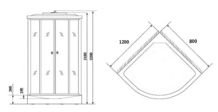 Душевая кабина Niagara Eco NG-3524-14R 120x80 Душевая кабина Niagara Eco NG-3524-14R 120x80