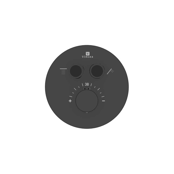 Смеситель для душа Vincea VSCV-322T-MMB двухфункциональный, термостатический, черный
