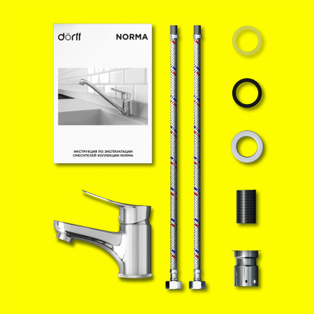 Смеситель для раковины Dorff Norma D1002100 Хром Смеситель для раковины Dorff Norma D1002100 Хром