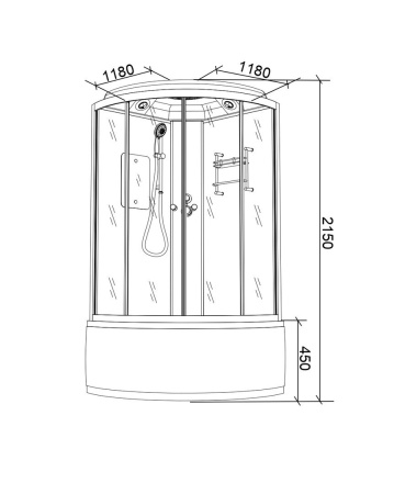Душевая кабина Parly BN118P Душевая кабина Parly BN118P