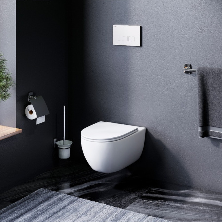 Комплект унитаза с инсталляцией AM.PM Awe FlashClean IS47001.111700 с сиденьем Микролифт и Белой клавишей смыва