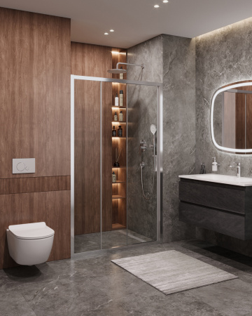 Душевая дверь в нишу CEZARES MOLVENO-BF-3-120-C-Cr-IV