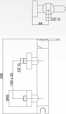 Смеситель для душа Cezares Garda GARDA-DDM-01-Cr