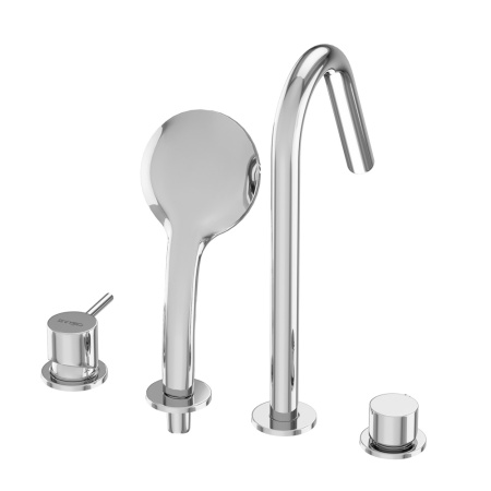 Смеситель CEZARES LEAF LEAF-BVDM4-L-01 серебристый