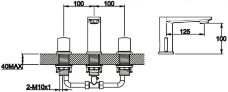 Смеситель BelBagno Carin CAR-LTF-CRM Смеситель BelBagno Carin CAR-LTF-CRM