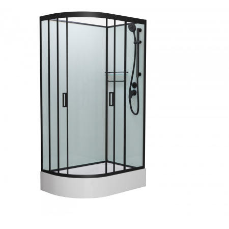 Душевая кабина Frank F412/1R Black 120x80