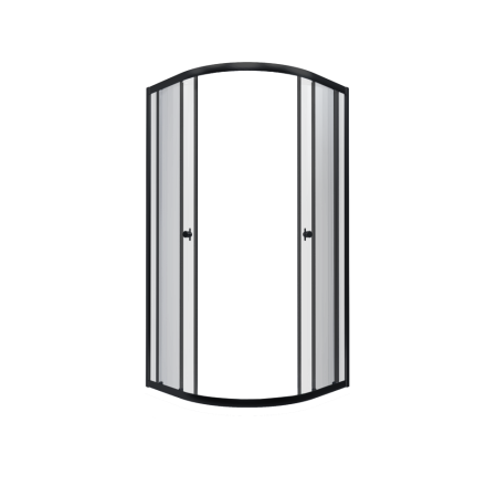 Душевой уголок SanDav Альфа-Блэк, 90*90, 1/4 круга, КН (Щ0000053249) без поддона
