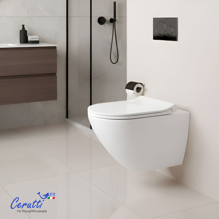 Унитаз Ceruttispa АМИЧИ (AMICI) Aria Tornado CT11388 безободковый (490х335х340)