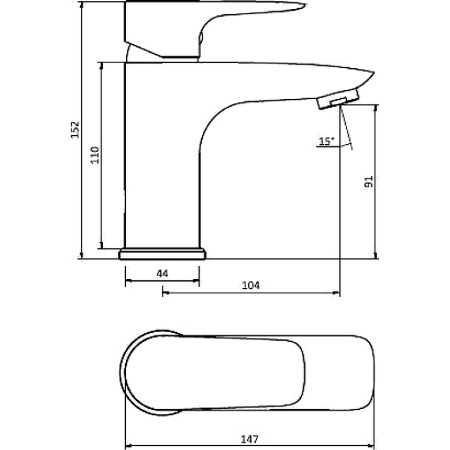 Смеситель для раковины Damixa RedBlu Origin Evo 2 780210000 Хром