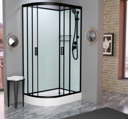 Душевая кабина Frank F411R Black 110x80 без крыши Душевая кабина Frank F411R Black 110x80 без крыши