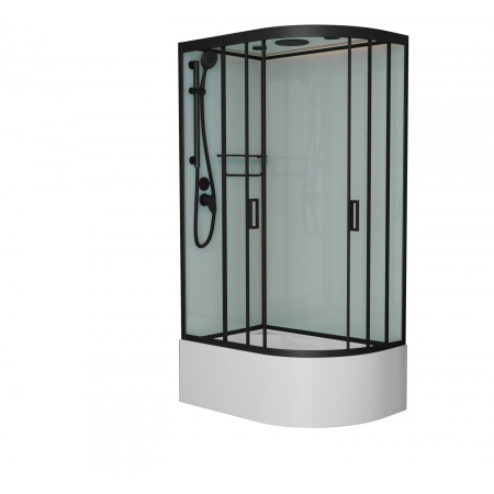 Душевая кабина Frank F412/2L Black 120x80