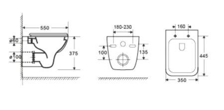Унитаз с инсталляцией WeltWasser BAMBERG 545+KEHLBACH 004 GL-WT+BAMBERG WT белый/кнопка белая, безободковый, с крышкой микролифт