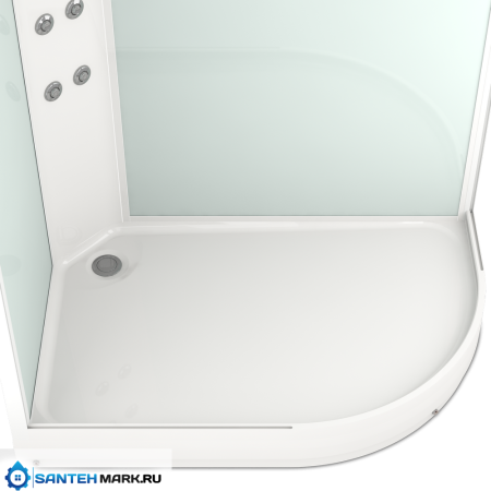 Душевая кабина Domani-Spa Delight 128 L с гидромассажем черные стенки прозрачные стекла