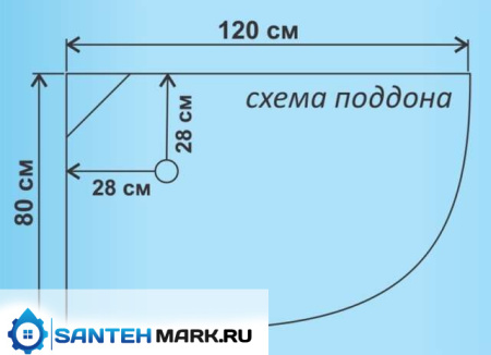 Душевая кабина Водный мир ВМ-8824 R тонированные/белые 80x120