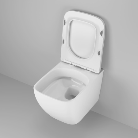 Унитаз Grossman Thin Rim GR-5603S (520х365х345) тонкий ободок,белый с тонкой крышкой,микролифт,1 место