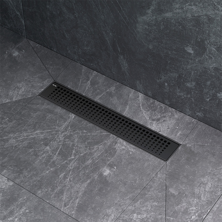 Трап для душа Am.Pm MasterFlow 40 W01SC-P11-040-01BM с Черной матовой решеткой Cut Gradient