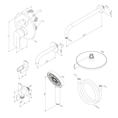 Душевая система Damixa 947510000 Apollo