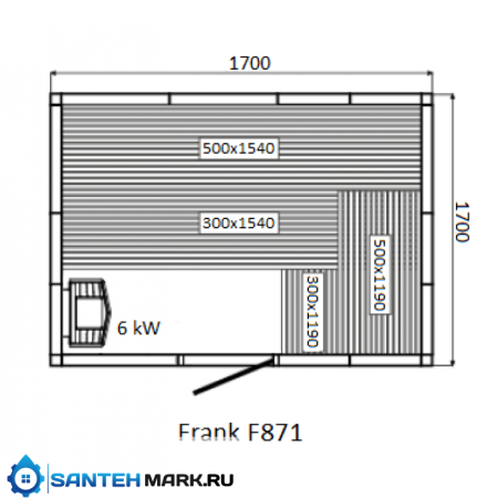 Сауна Frank F 876 (270x170x210) Кедр Экстра