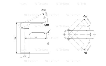 Смеситель SanDav для умывальника однорычажный, белый 14801 (Щ0000002368)
