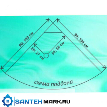 Душевая кабина Водный мир ВМ-8334 90x90 тонированные/черные