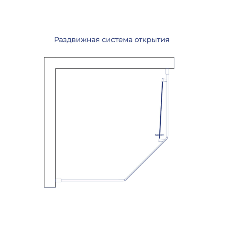 Душевой уголок RGW PA-86B NEW 38088602-14N стекло 6 мм, пятиугольный, форма трапеция, раздвижная дверь