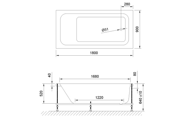 Акриловая ванна Royal Bath ACCORD RB627100 180х90х64