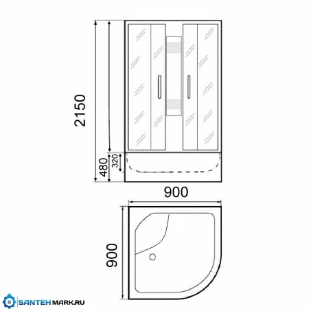 Душевая кабина Parly EB901C