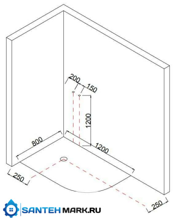 Душевая кабина Taliente TA-12080MR
120x80, рифленое стекло, профиль матовый хром, правая