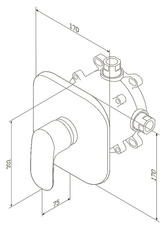 Смеситель для душа AM.PM Sensation F3075000 хром