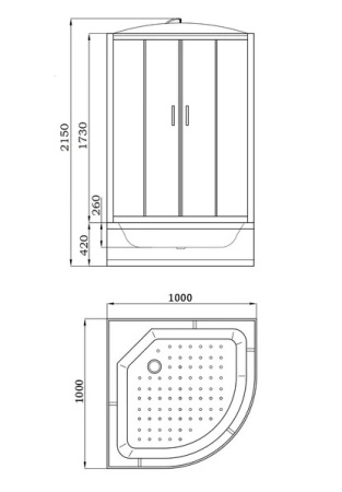 Душевая кабина Parly EC102P