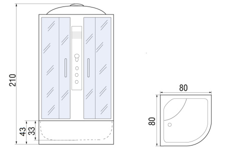 Душевая кабина River Dunay 80/43 MT