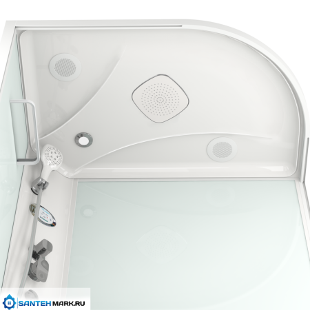 Душевая кабина Domani-Spa Delight 128 L  с гидромассажем светлые стенки тонированные стекла