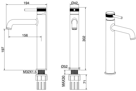 Смеситель Allen Brau Priority 5.31002-BN никель браш