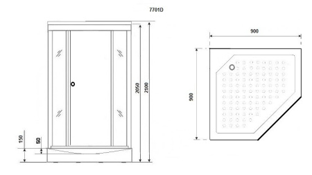 Душевая кабина Niagara Luxe NG-7701DG 90x90