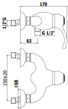 Смеситель Paffoni Flavia FA168CR хром Смеситель Paffoni Flavia FA168CR хром