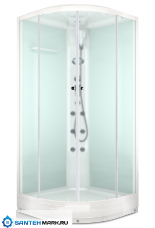 Душевая кабина Domani-Spa Delight 99 с гидромассажем светлые стенки матовые стекла Душевая кабина Domani-Spa Delight 99 с гидромассажем светлые стенки матовые стекла