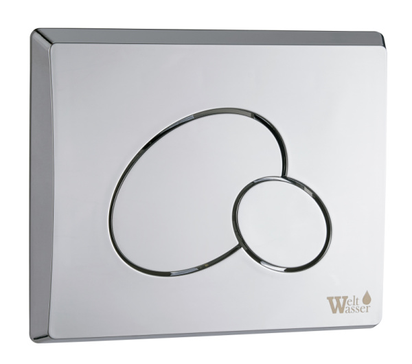 Инсталляция WeltWasser MARBERG 410 + RD с круглой кнопкой цвета хром