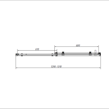 Душевой уголок Vincea Como-N VSR-4CN9013CGB, 1300*900, черный, стекло тонированное