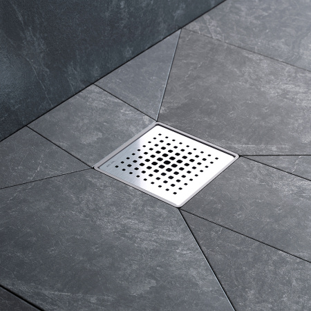 Трап для душа Am.Pm MasterFlow 10 W01BD-P11-010-01SB с решеткой Хром матовый Cut Gradient