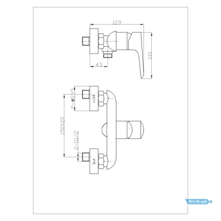 Смеситель для ванны WeltWasser WW MX BONN 304