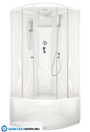 Душевая кабина Domani-Spa Elegance high 90х90 матовые стекла